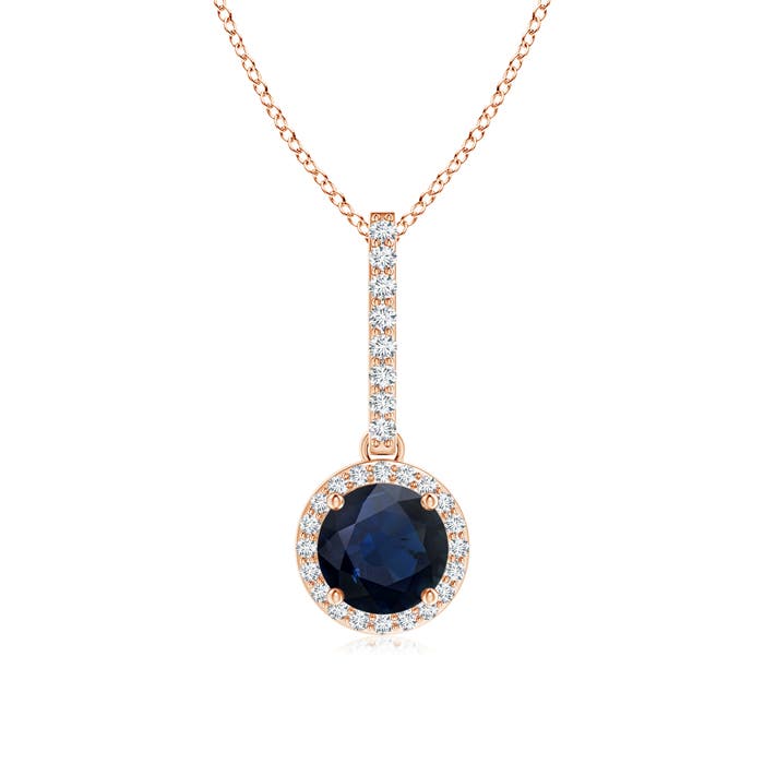 A - Blue Sapphire / 1.18 CT / 14 KT Rose Gold