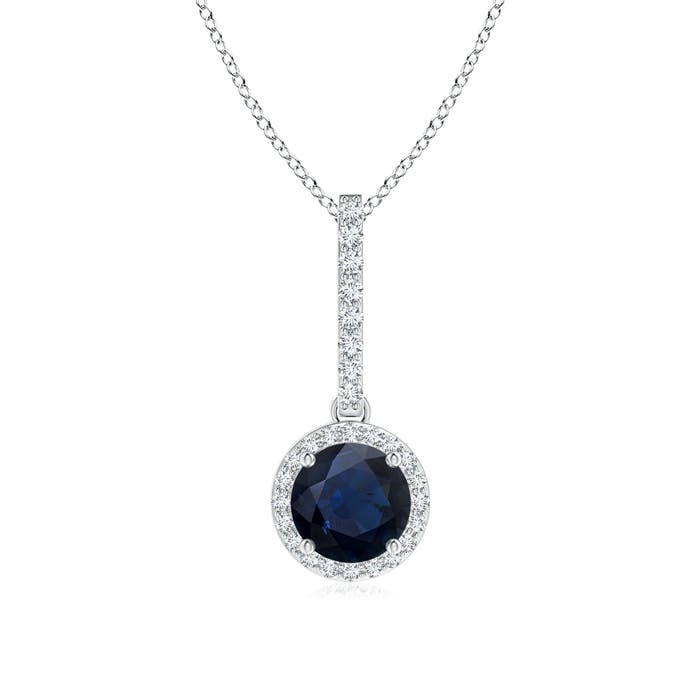 A - Blue Sapphire / 1.18 CT / 14 KT White Gold