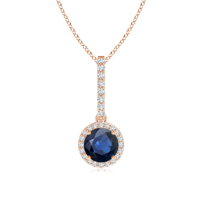 AA - Blue Sapphire / 1.18 CT / 14 KT Rose Gold