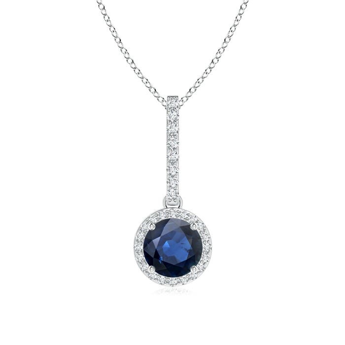 AA - Blue Sapphire / 1.18 CT / 14 KT White Gold