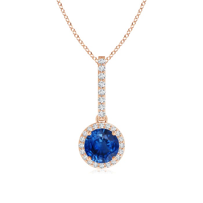 AAA - Blue Sapphire / 1.18 CT / 14 KT Rose Gold