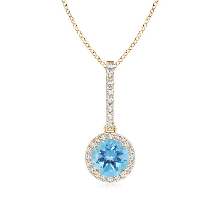 A - Swiss Blue Topaz / 1.13 CT / 14 KT Yellow Gold