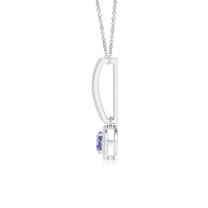 AA - Tanzanite / 0.37 CT / 14 KT White Gold