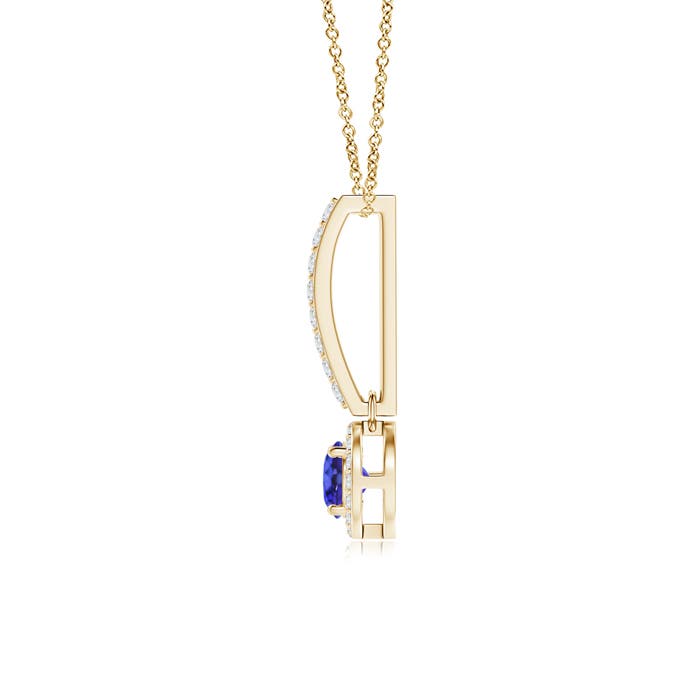 AAAA - Tanzanite / 0.37 CT / 14 KT Yellow Gold