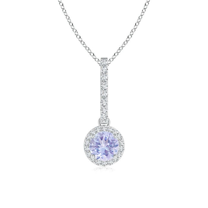 A - Tanzanite / 0.65 CT / 14 KT White Gold