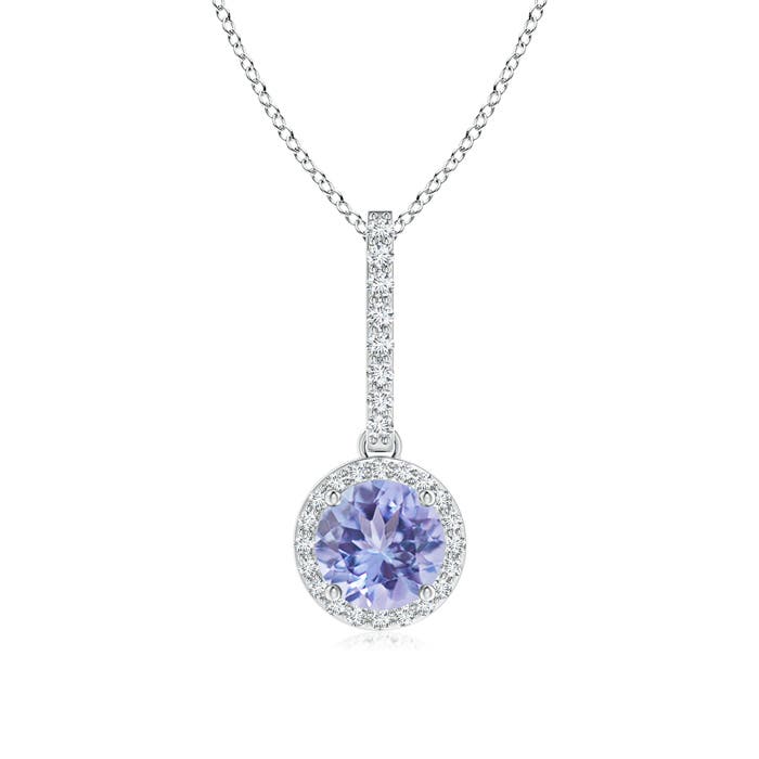 A - Tanzanite / 1.08 CT / 14 KT White Gold