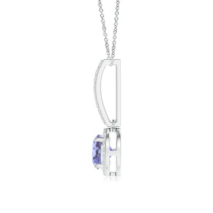 A - Tanzanite / 1.08 CT / 14 KT White Gold