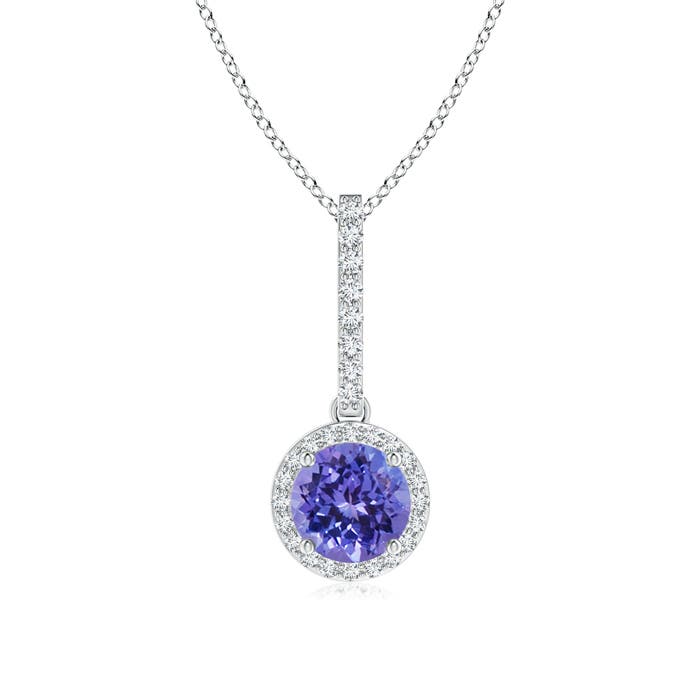 AA - Tanzanite / 1.08 CT / 14 KT White Gold