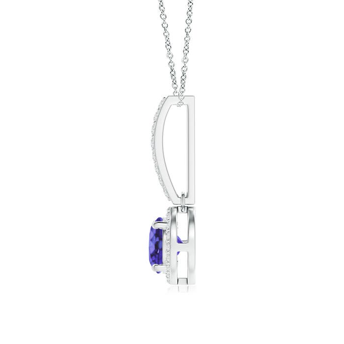 AA - Tanzanite / 1.08 CT / 14 KT White Gold