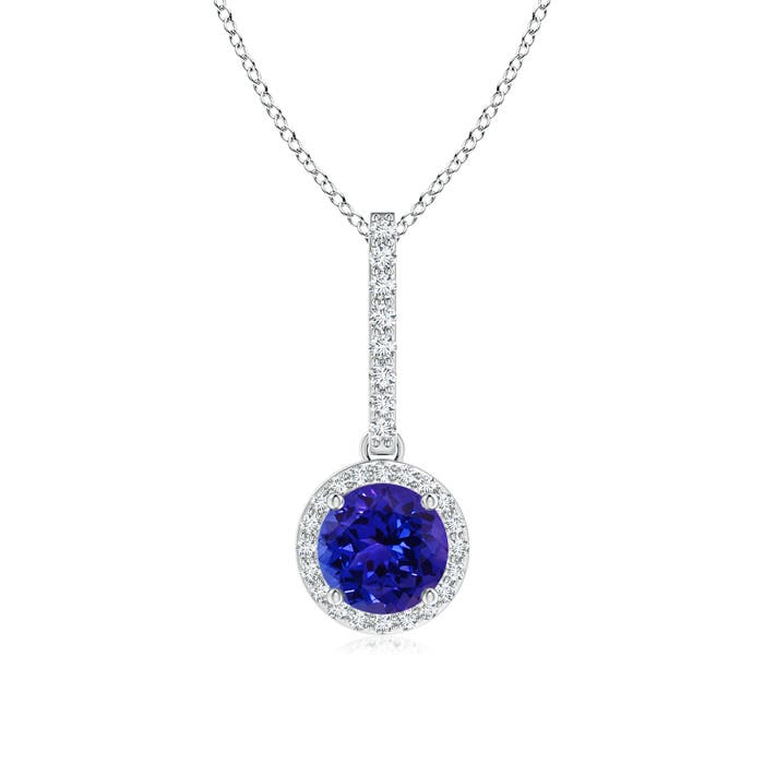 AAAA - Tanzanite / 1.08 CT / 14 KT White Gold