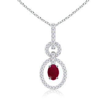 A - Ruby / 0.84 CT / 14 KT White Gold