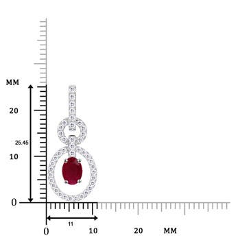 A - Ruby / 0.84 CT / 14 KT White Gold