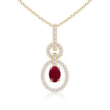 A - Ruby / 0.84 CT / 14 KT Yellow Gold