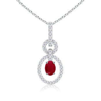 AA - Ruby / 0.84 CT / 14 KT White Gold