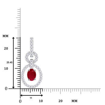 AA - Ruby / 0.84 CT / 14 KT White Gold