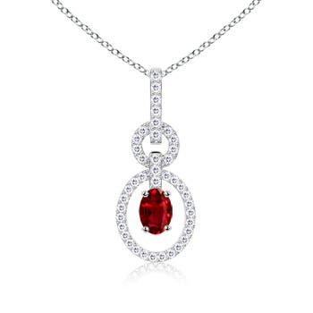 AAAA - Ruby / 0.84 CT / 14 KT White Gold