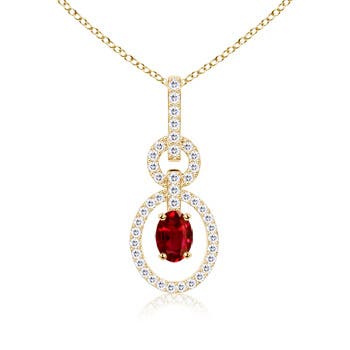 AAAA - Ruby / 0.84 CT / 14 KT Yellow Gold