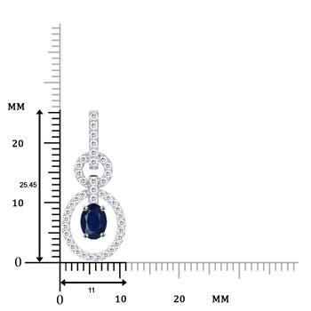 A - Blue Sapphire / 0.84 CT / 14 KT White Gold