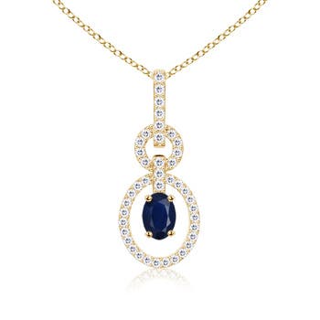 A - Blue Sapphire / 0.84 CT / 14 KT Yellow Gold