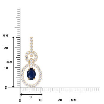 A - Blue Sapphire / 0.84 CT / 14 KT Yellow Gold