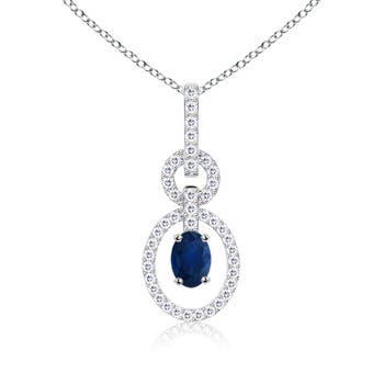 AA - Blue Sapphire / 0.84 CT / 14 KT White Gold