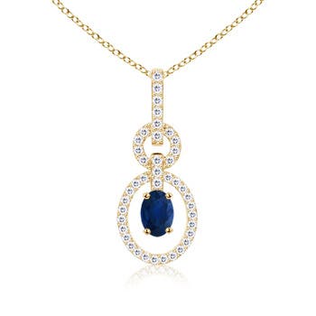 AA - Blue Sapphire / 0.84 CT / 14 KT Yellow Gold