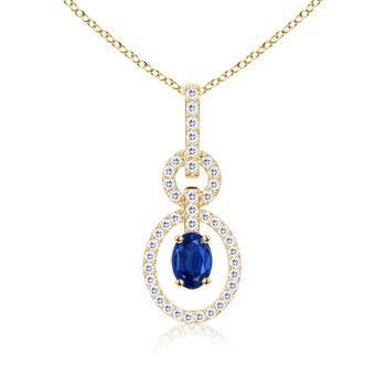 AAA - Blue Sapphire / 0.84 CT / 14 KT Yellow Gold