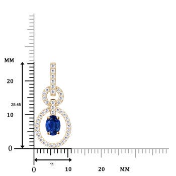 AAA - Blue Sapphire / 0.84 CT / 14 KT Yellow Gold