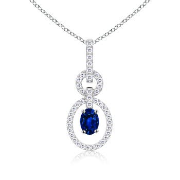 AAAA - Blue Sapphire / 0.84 CT / 14 KT White Gold