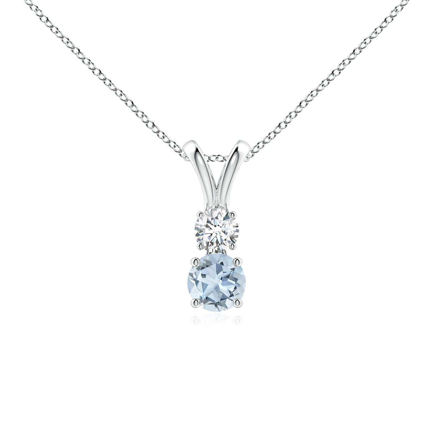 A - Aquamarine / 0.31 CT / 14 KT White Gold