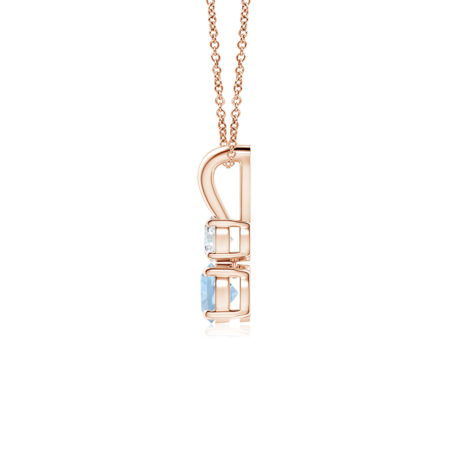 AA - Aquamarine / 0.31 CT / 14 KT Rose Gold