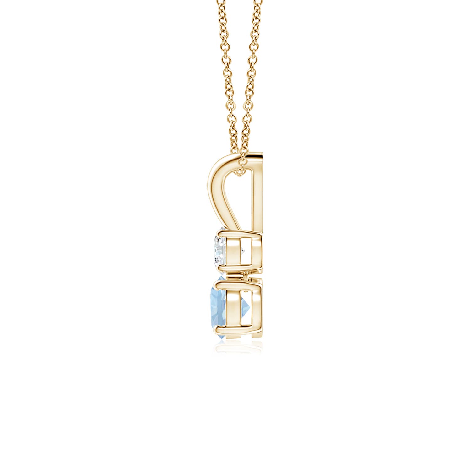 AA - Aquamarine / 0.31 CT / 14 KT Yellow Gold