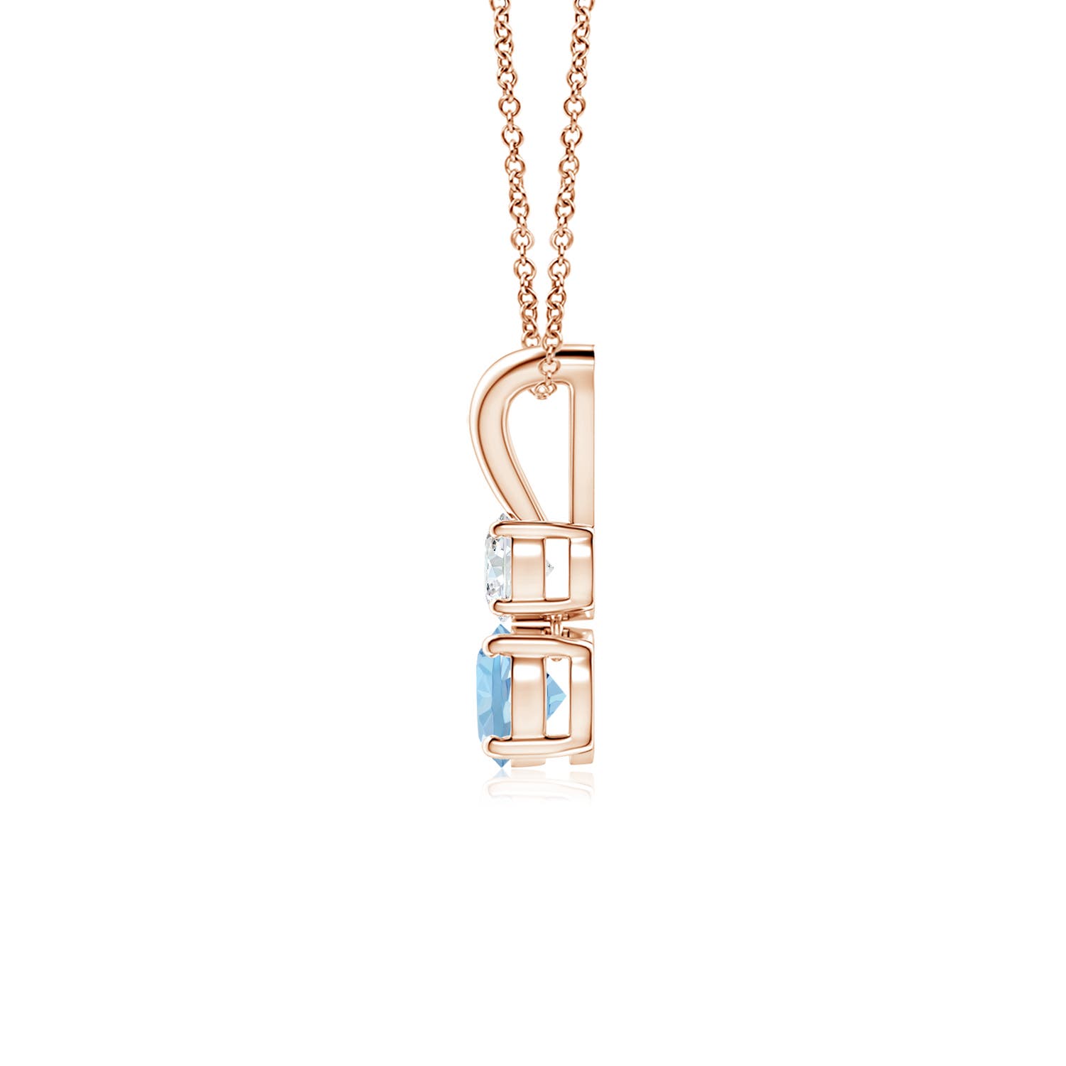 AAA - Aquamarine / 0.31 CT / 14 KT Rose Gold