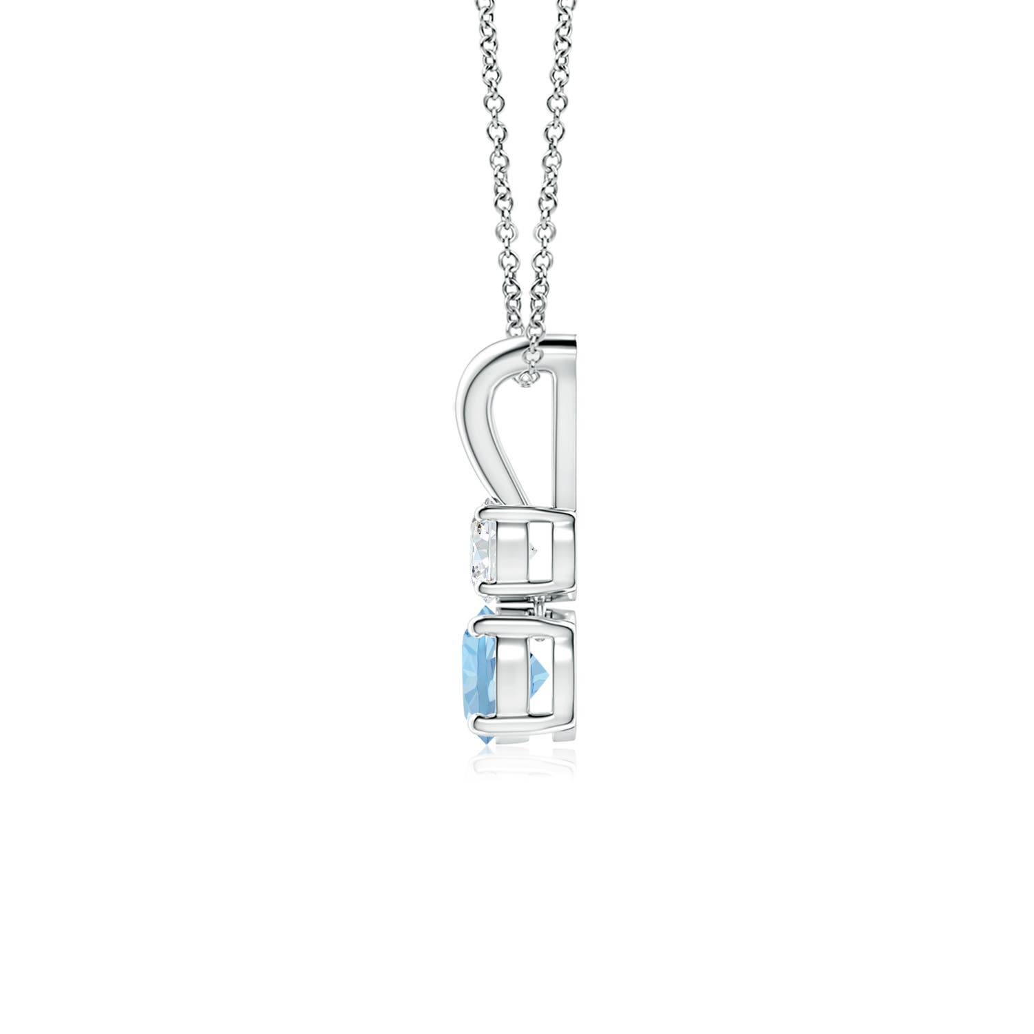 AAA - Aquamarine / 0.31 CT / 14 KT White Gold