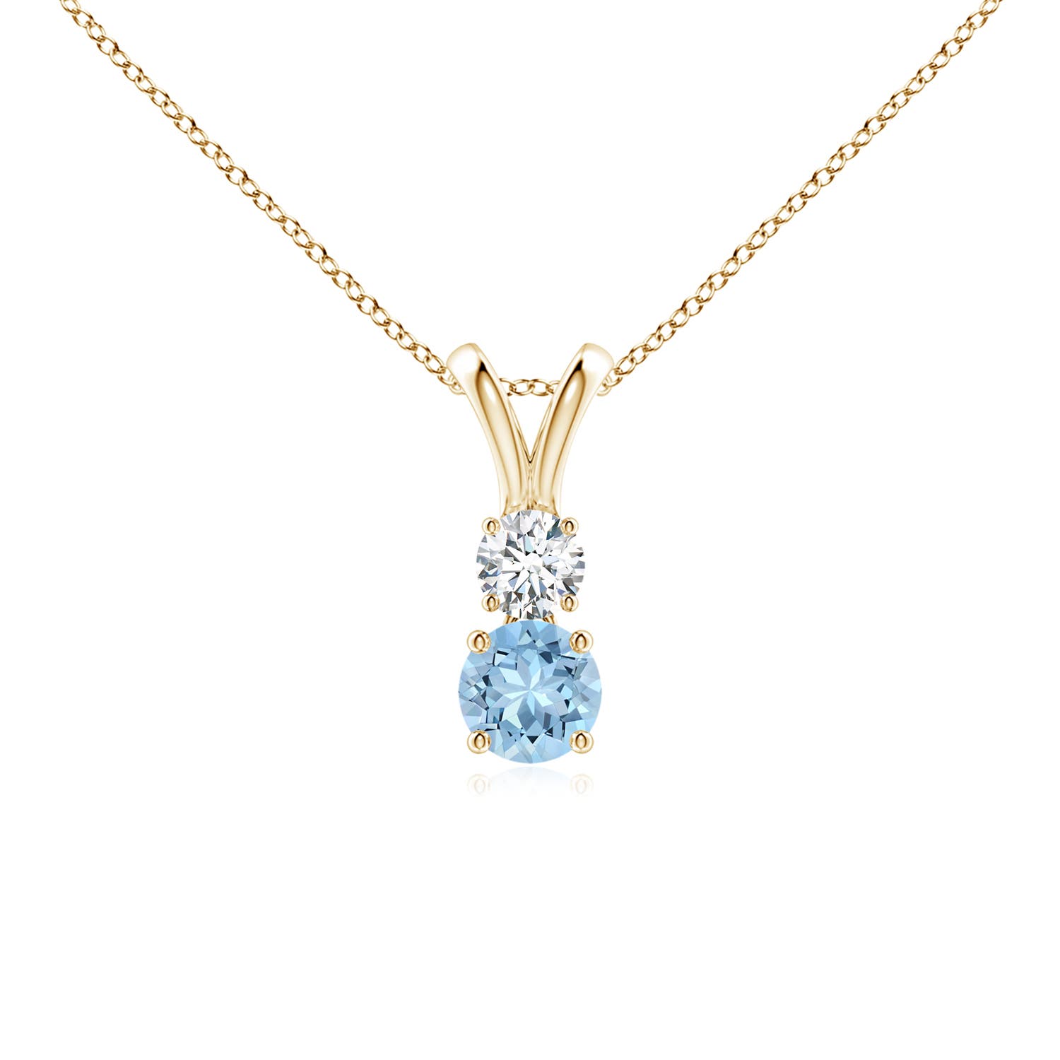 AAA - Aquamarine / 0.31 CT / 14 KT Yellow Gold