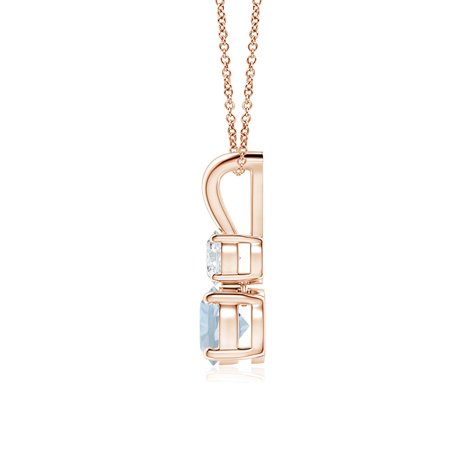 A - Aquamarine / 0.56 CT / 14 KT Rose Gold