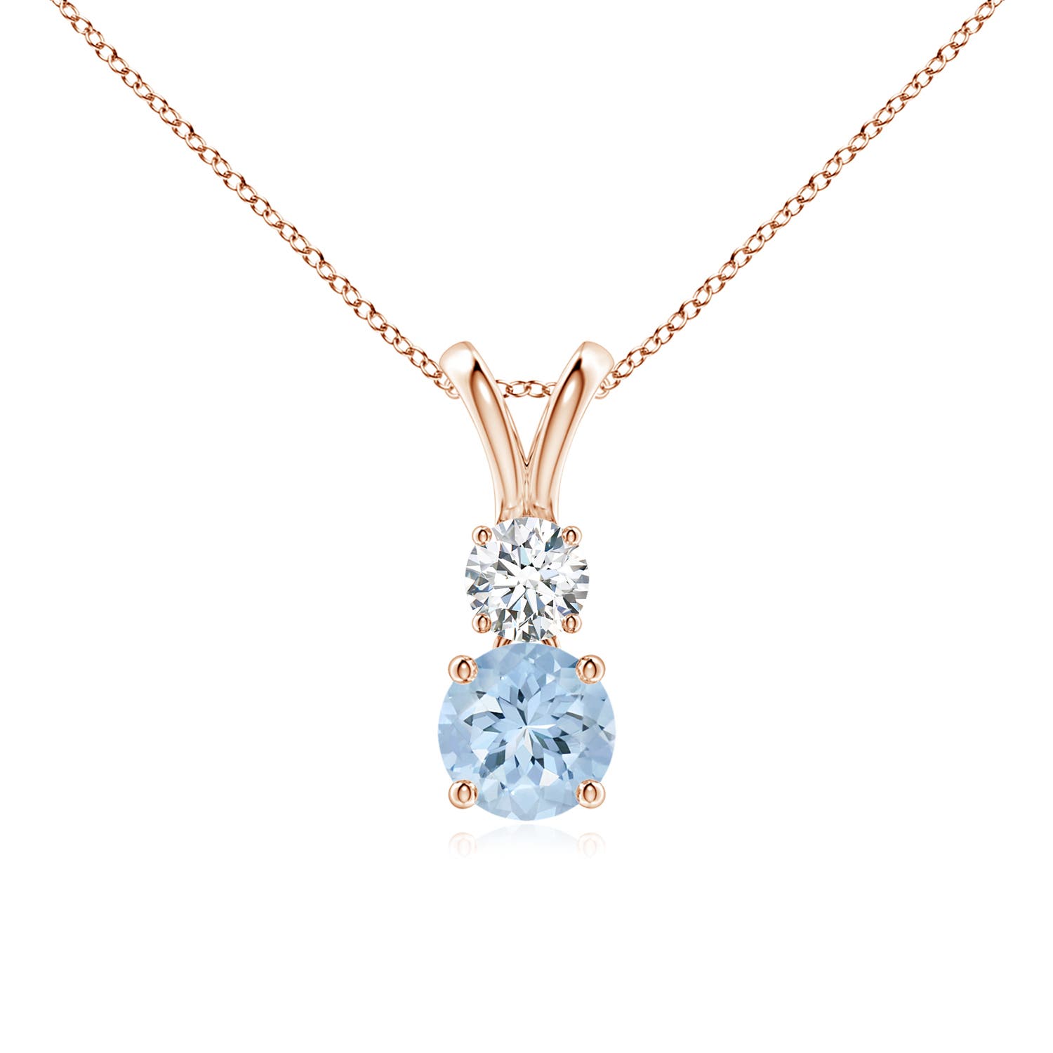 AA - Aquamarine / 0.56 CT / 14 KT Rose Gold