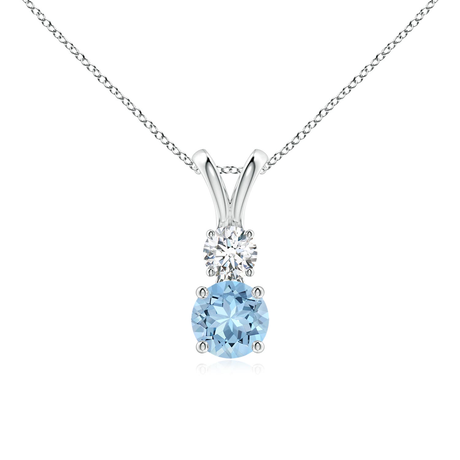 AAA - Aquamarine / 0.56 CT / 14 KT White Gold