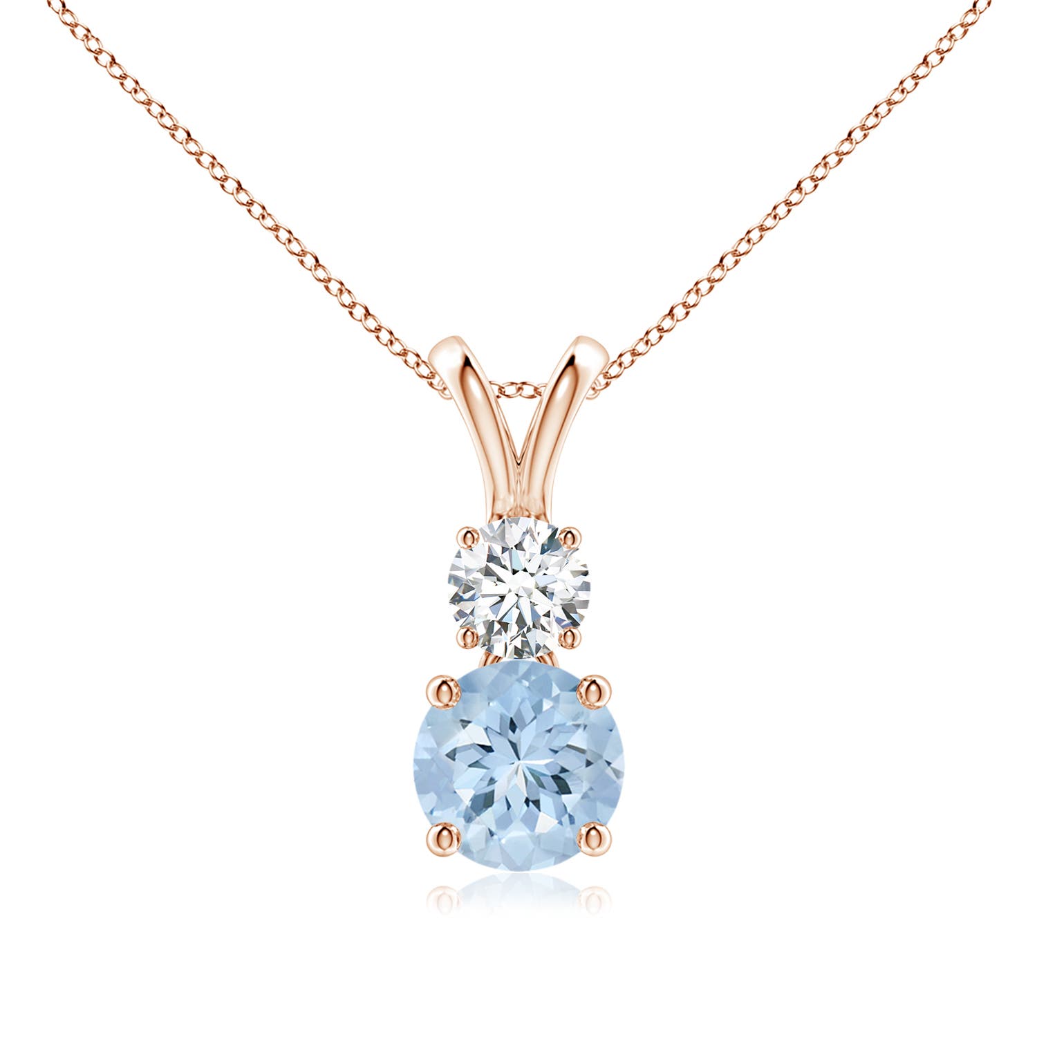 AA - Aquamarine / 0.95 CT / 14 KT Rose Gold