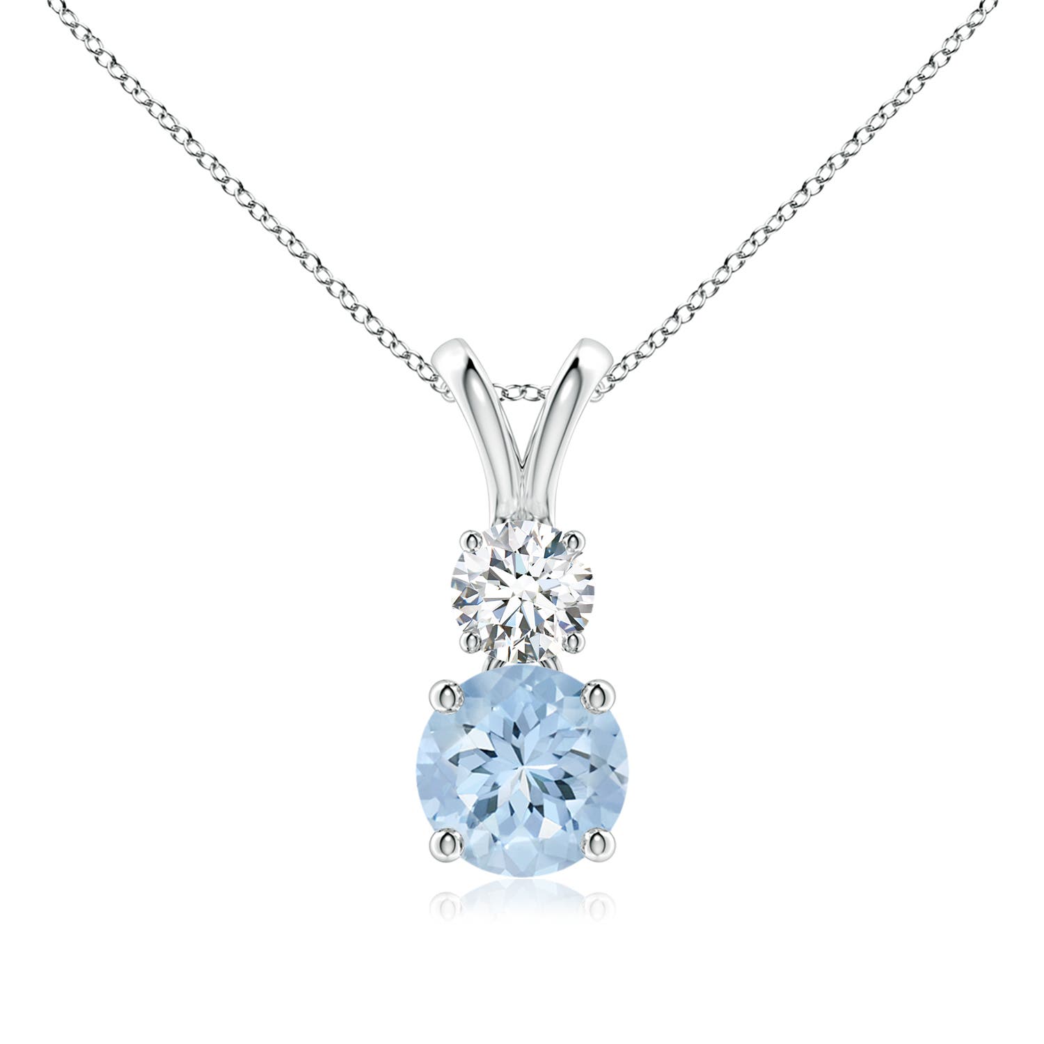 AA - Aquamarine / 0.95 CT / 14 KT White Gold