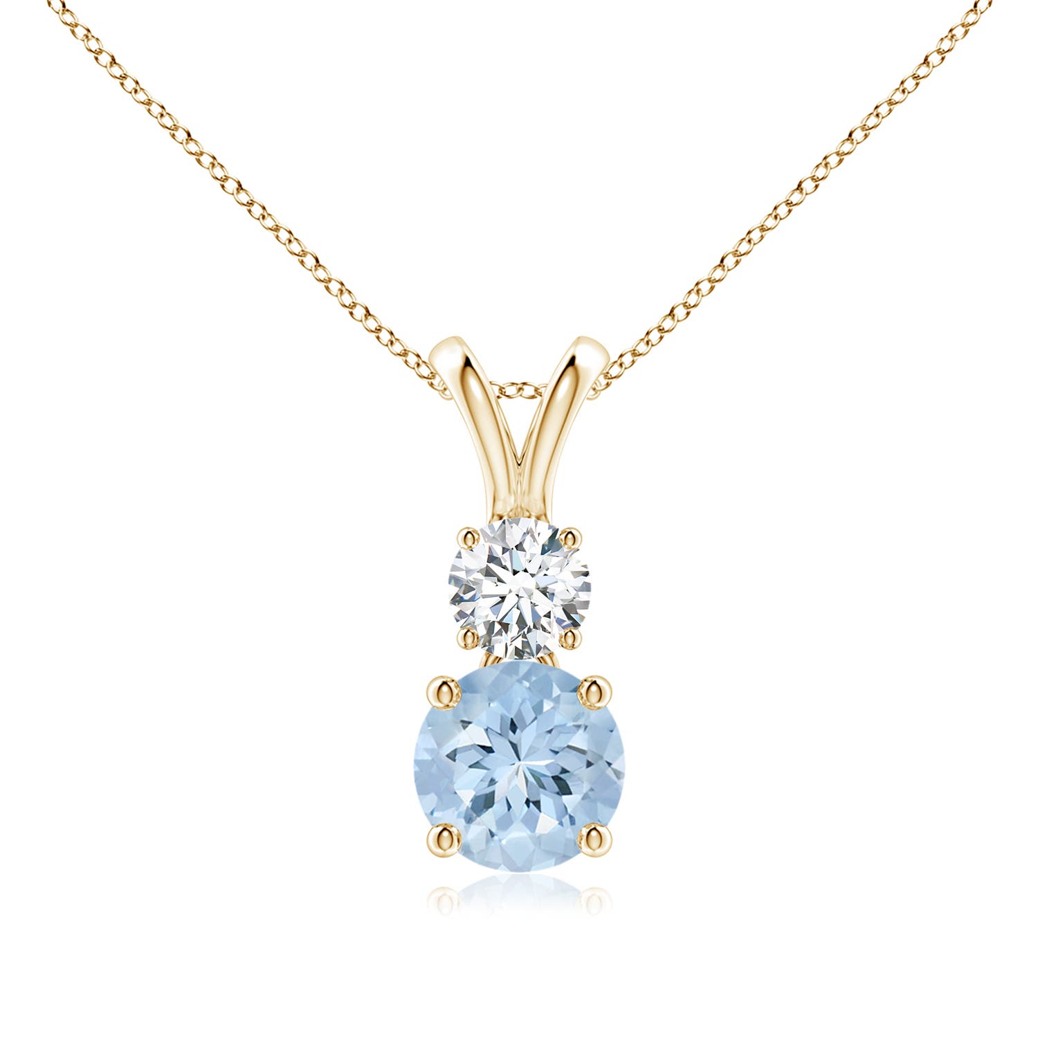 AA - Aquamarine / 0.95 CT / 14 KT Yellow Gold