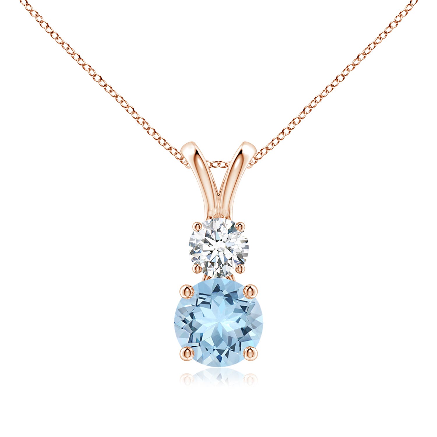 AAA - Aquamarine / 0.95 CT / 14 KT Rose Gold