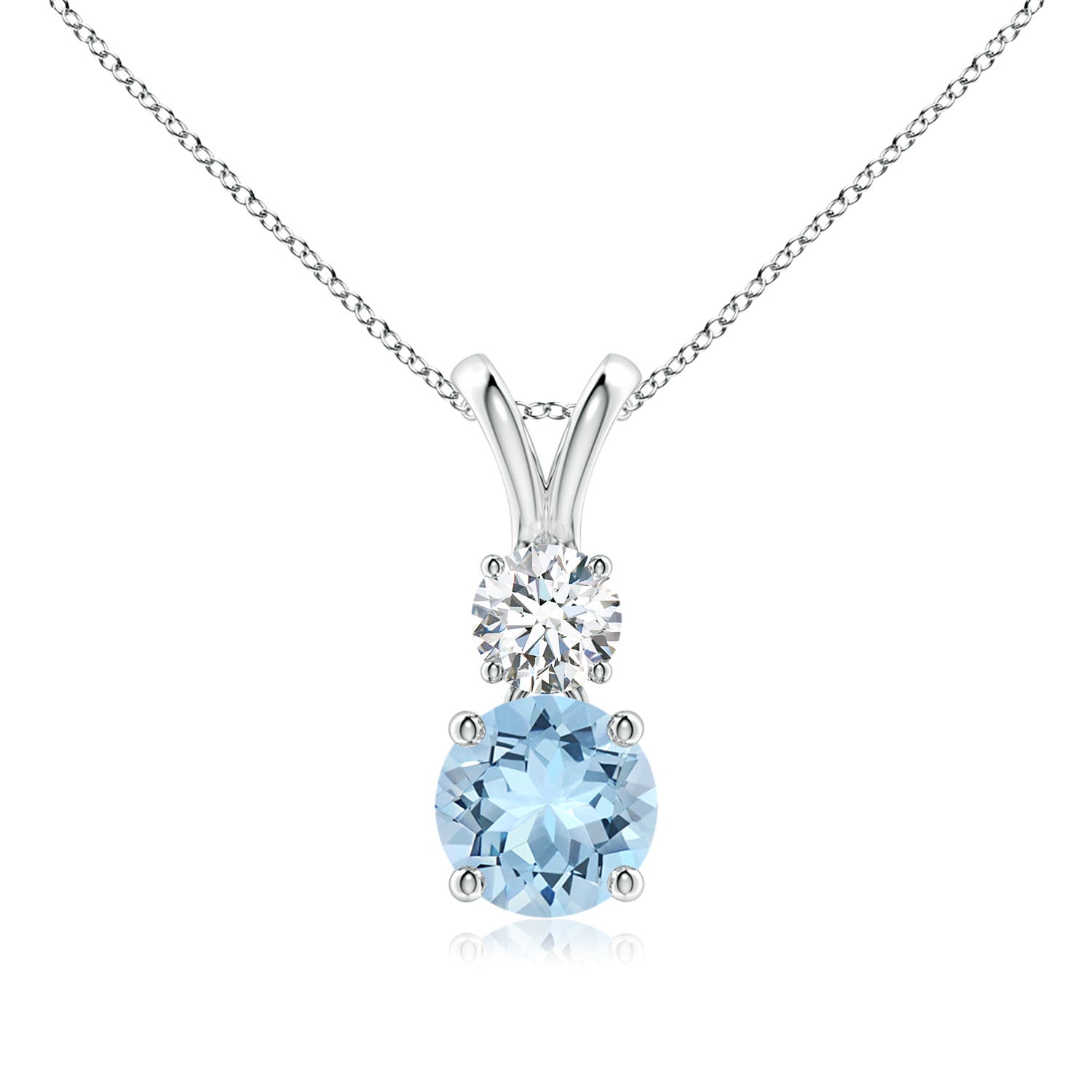 AAA - Aquamarine / 0.95 CT / 14 KT White Gold