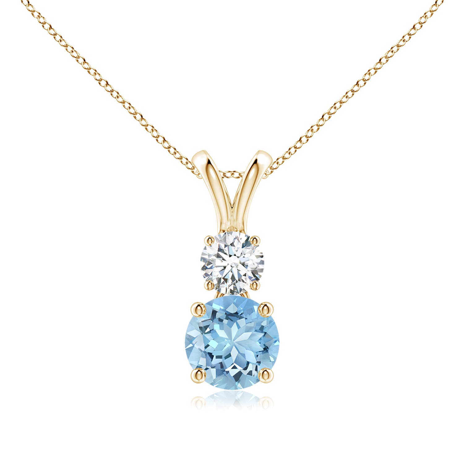 AAAA - Aquamarine / 0.95 CT / 14 KT Yellow Gold