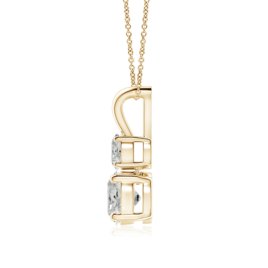 6mm KI3 Round Diamond Two Stone Pendant in Yellow Gold side 199