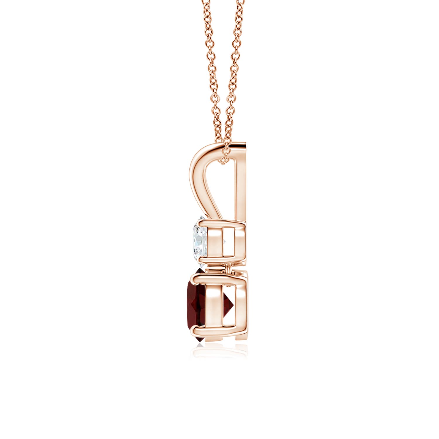 AA - Garnet / 0.76 CT / 14 KT Rose Gold