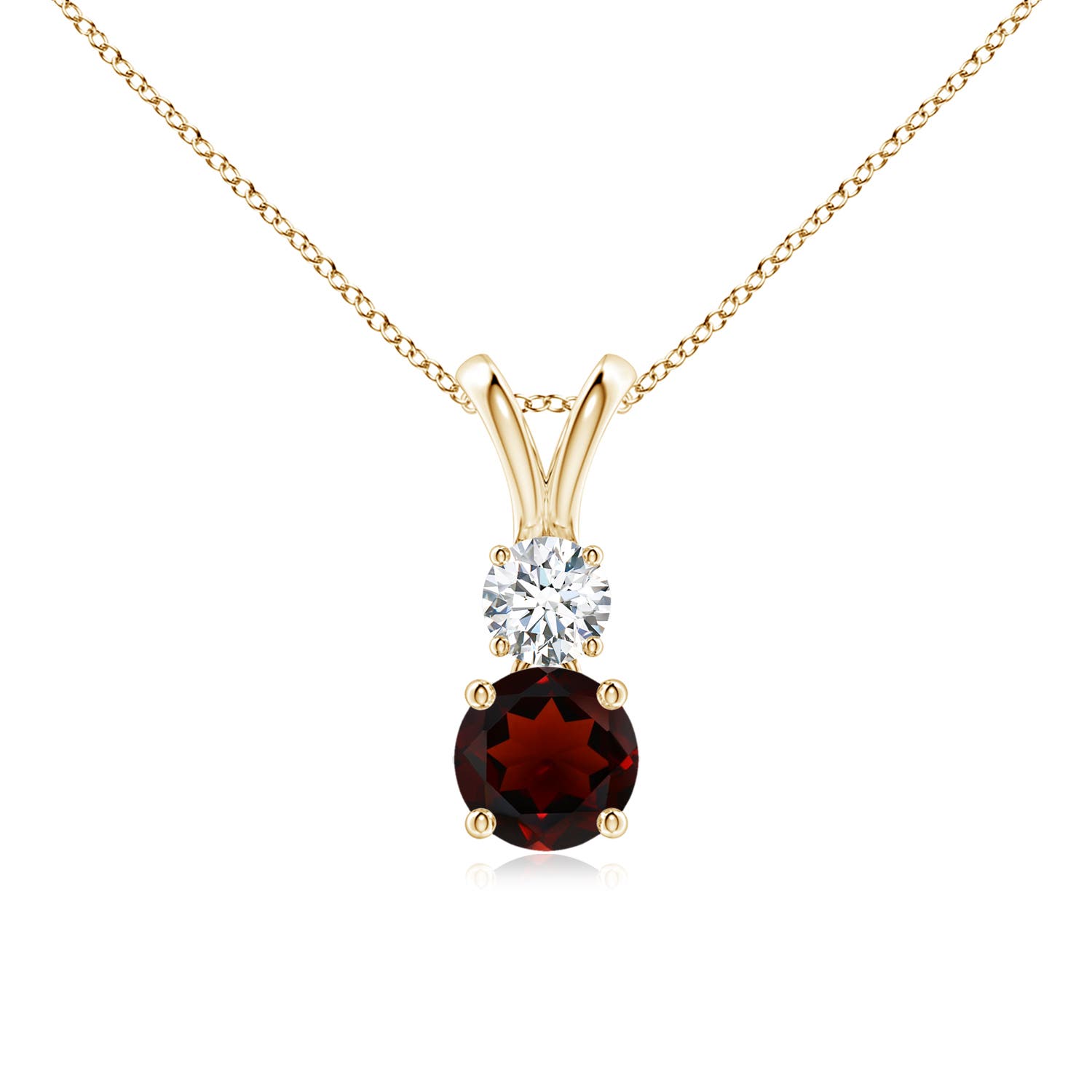 AA - Garnet / 0.76 CT / 14 KT Yellow Gold