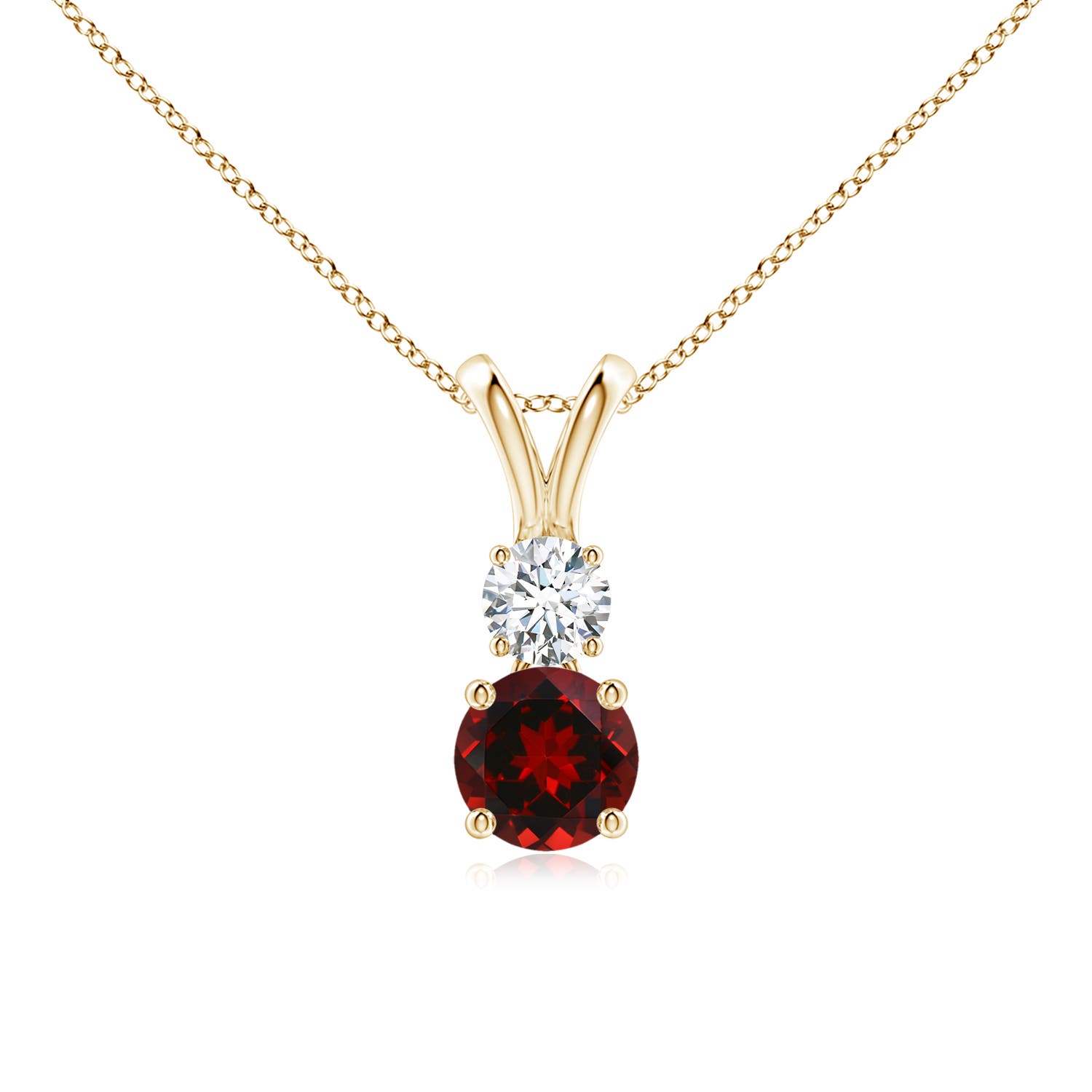 AAAA - Garnet / 0.76 CT / 14 KT Yellow Gold