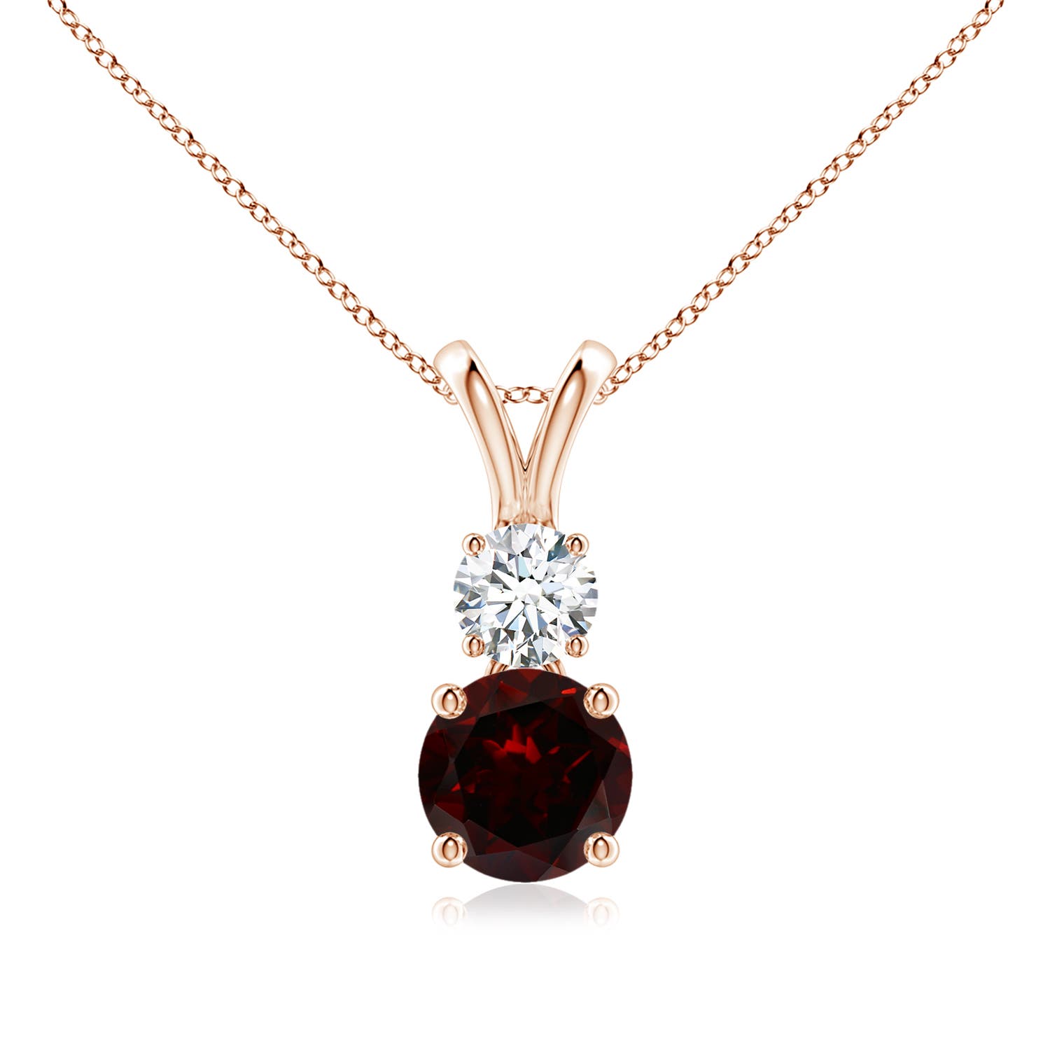 A - Garnet / 1.23 CT / 14 KT Rose Gold