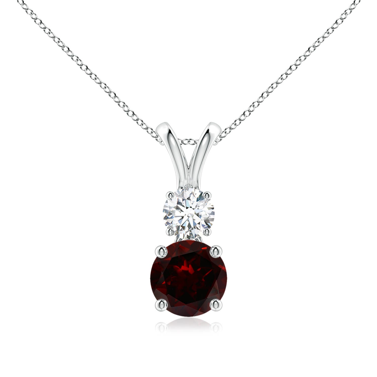 A - Garnet / 1.23 CT / 14 KT White Gold